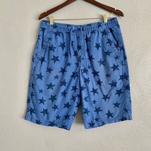 Urban Pipeline Shorts Men’s Size Medium Blue Stars Elastic Drawstring Waist